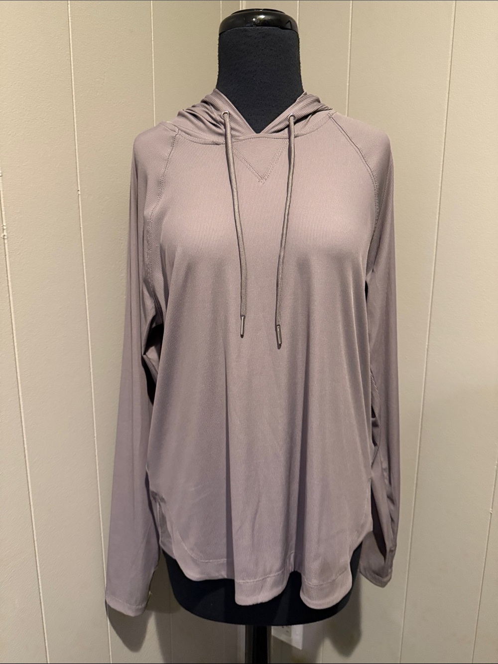 Sage Collective Women’s Medium Dusty Gray Hooded Long-Sleeve Pullover
